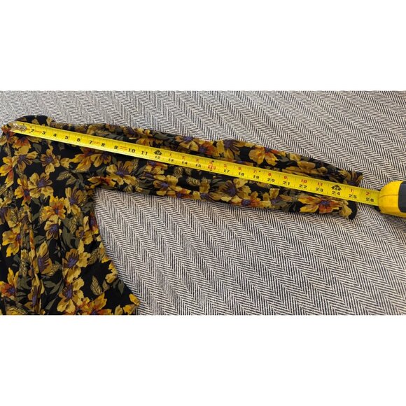 Free People Love Letter Set With Long Sleeve Crop Top - Black/Yellow Boho Style - Picture 11 of 16